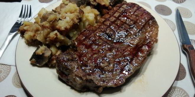 Рецепт рибая, грибы, картошка — праздника