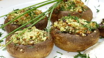 Рецепт Шампиньонов, фаршированных кускусом