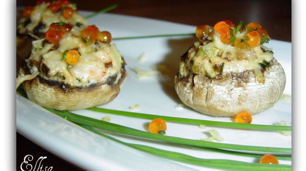 Как приготовить шампиньоны фаршированные морское искушение