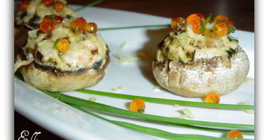 Рецепт Шампиньонов фаршированных Морское искушение