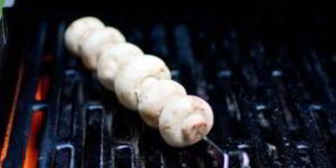 Рецепт шампиньонов на углях