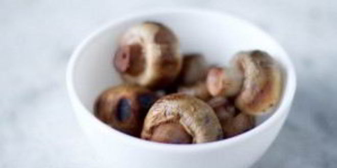 Рецепт шампиньонов на углях