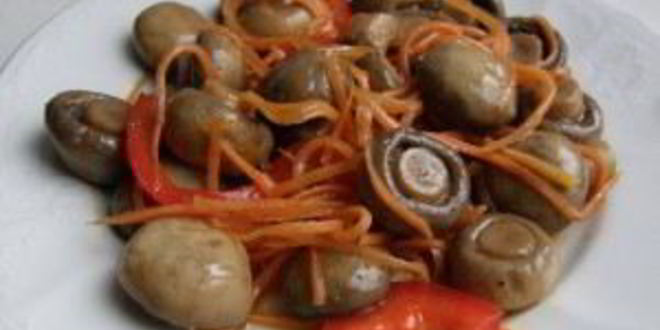 Рецепт шампиньонов по-корейски