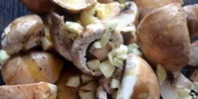 Рецепт шампиньонов, запеченных в духовке