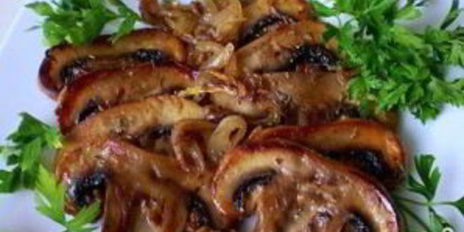 Рецепт шампиньонов жареных с луком