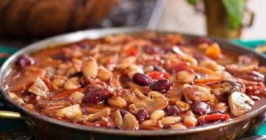 Рецепт Тушеных грибов с фасолью