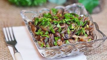Рецепт Жареных замороженных опят