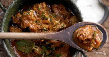 Рецепт Гуляша из индейки с подливкой