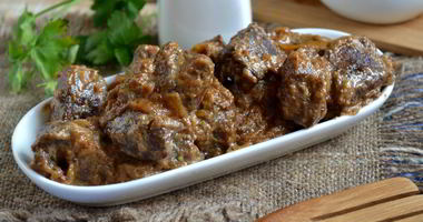 Рецепт Гуляша из печени со сметаной