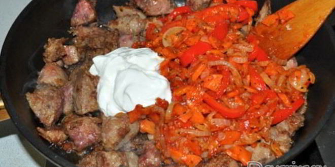 Рецепт гуляша из печени