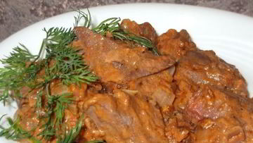 Рецепт Гуляша из печенки свиной