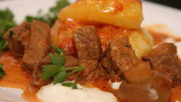 Рецепт Гуляша из вареной говядины