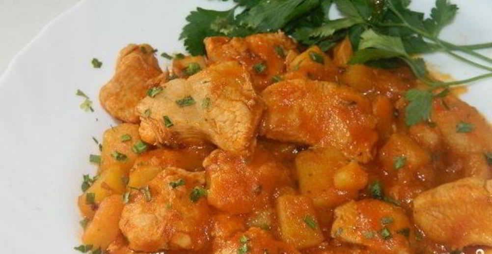 Рецепт гуляш из индейки с грибами