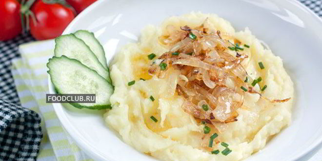 Рецепт картофельного пюре с жареным луком