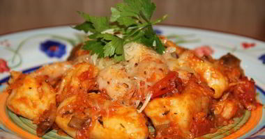 Рецепт Картофельных ньокков с куриным филе и грибами