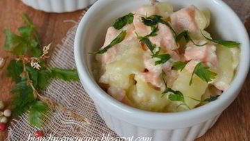 Рецепт Картофельных ньокков с соусом из лосося