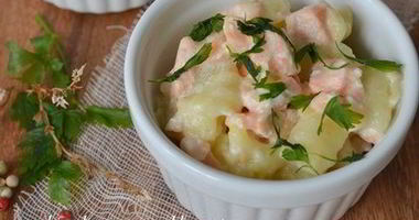 Рецепт Картофельных ньокков с соусом из лосося