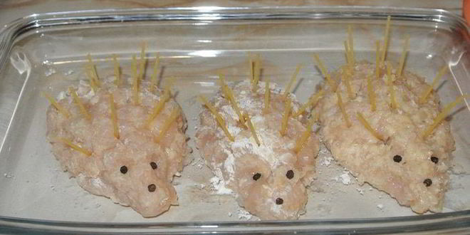 Рецепт котлеток-ежиков