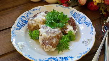 Рецепт Котлет под соусом Бешамель
