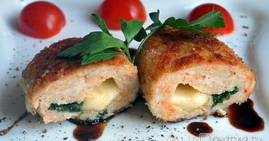 Рецепт Куриных котлет с начинкой из сыра