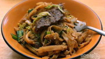 Рецепт Лапши с говядиной и китайской капустой