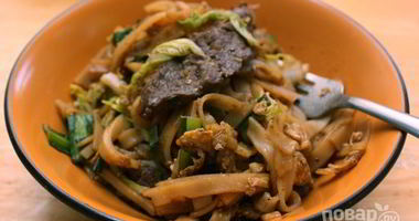 Рецепт Лапши с говядиной и китайской капустой