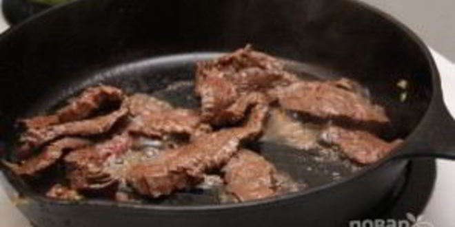 Рецепт лапши с говядиной и китайской капустой