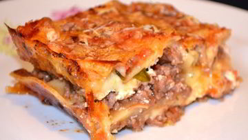 Рецепт Иммигрантской лазанья болоньезе с грибами и 3 сырами
