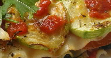 Рецепт Лазаний с кабачками, шпинатом и сладким перцем