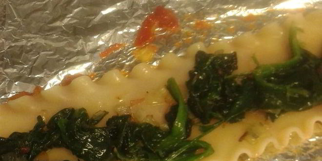 Рецепт лазаний с кабачками, шпинатом и сладким перцем