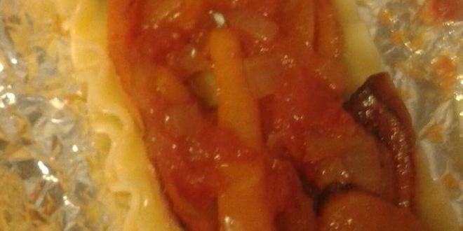 Рецепт лазаний с кабачками, шпинатом и сладким перцем