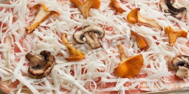 Рецепт лазаний с сыром и грибами