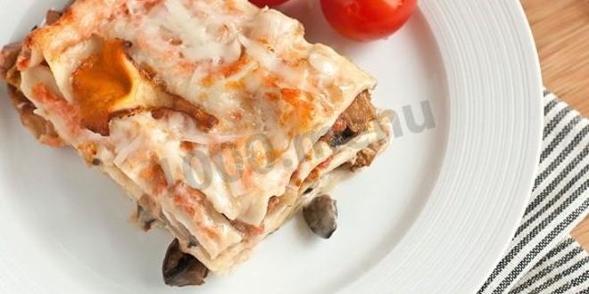 Рецепт лазаний с сыром и грибами