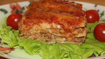 Рецепт Мясной лазанья с грибным соусом