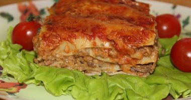 Рецепт Мясной лазанья с грибным соусом