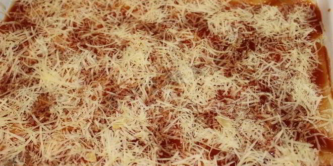 Рецепт мясной лазанья с грибным соусом