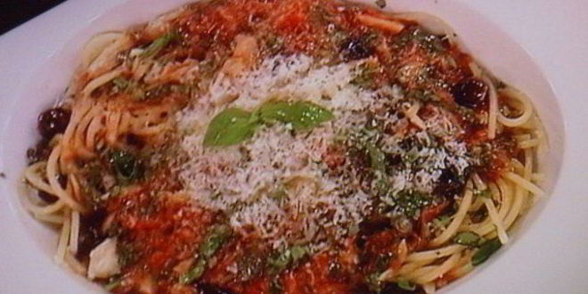 Рецепт рыбной лазанья с оливками