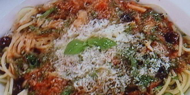 Рецепт рыбной лазанья с оливками