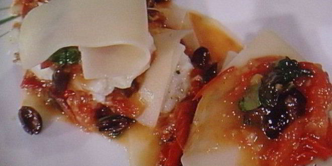 Рецепт рыбной лазанья с оливками