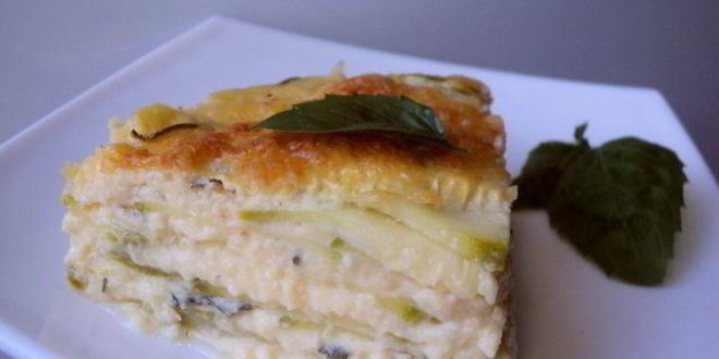 Рецепт вегетарианской лазанья с кабачками