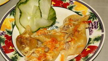 Рецепт Фаршированных макарон ракушки с фаршем в духовке