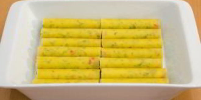 Рецепт каннеллонь, фаршированных рикоттой и шпинатом