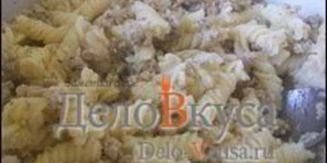 Рецепт макарон по-флотски со свининой и укропом