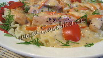 Рецепт Макарон в сливочном соусе