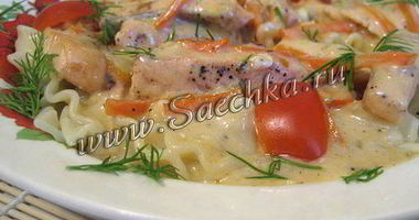 Рецепт Макарон в сливочном соусе