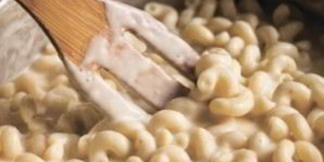 Рецепт макарон в сырном соусе