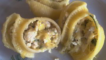 Рецепт Пасты, фаршированной курицей