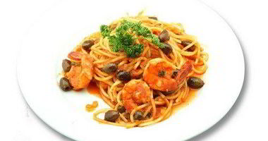 Рецепт Пасты с мидиями и креветками в медовом соусе