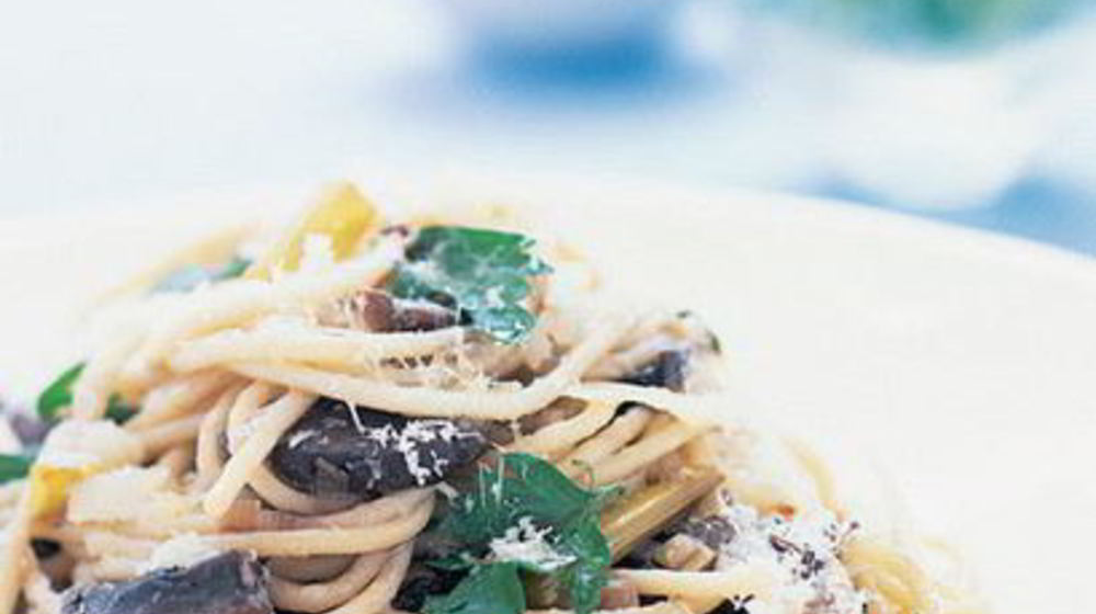 Как приготовить спагетти с грибами
