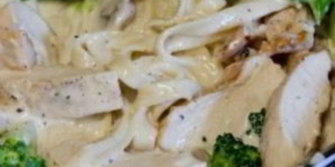 Рецепт спагетти с курицей и грибами